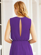 Numbersea Sleeveless Long Bridesmaid Dress A line Formal Evening Prom Gown 28025