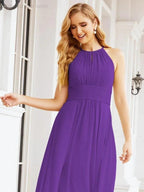 Numbersea Keyhole Bridesmaid Dresses Sleeveless Formal Evening Party Prom Gowns 28043 by numbersea