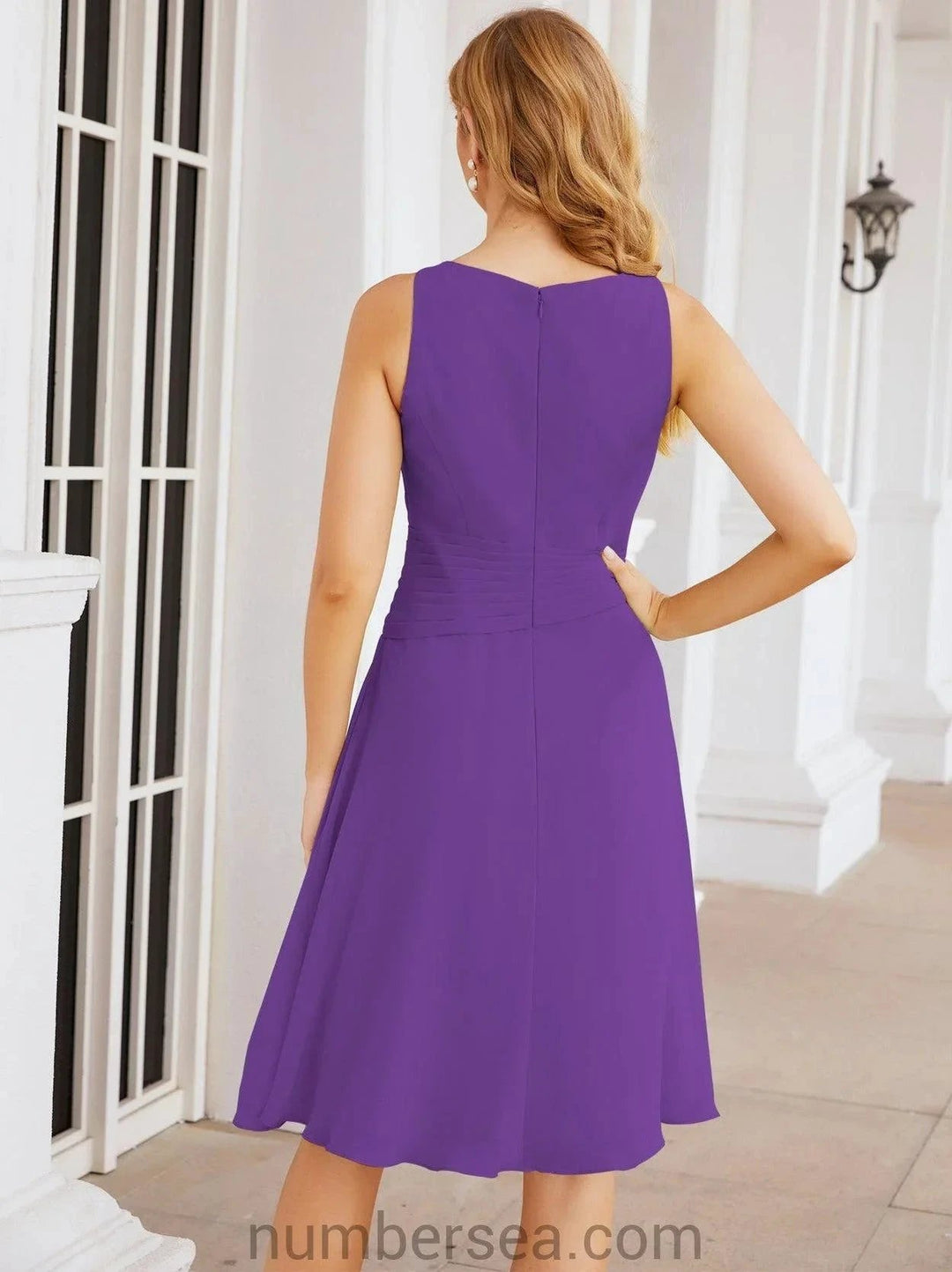 Sunnderly Mother of The Bride Dresses Prom Dress Casual Pleated Dress SY28065 by numbersea