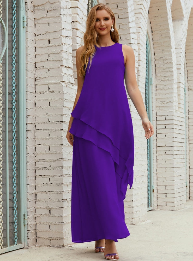 Chiffon Long Plus Size Mother of Bride Dresses Formal Bridesmaid Prom Gown SY28019