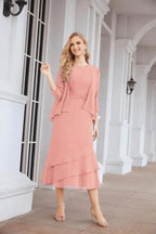 Sunnderly Two-Piece A-line Mother of The Bride Dress Formal Party Gown Dress SY28072 by numbersea