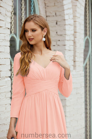 Numbersea Bridesmaid Dress Chiffon Formal Party Dress Evening Dress 28016