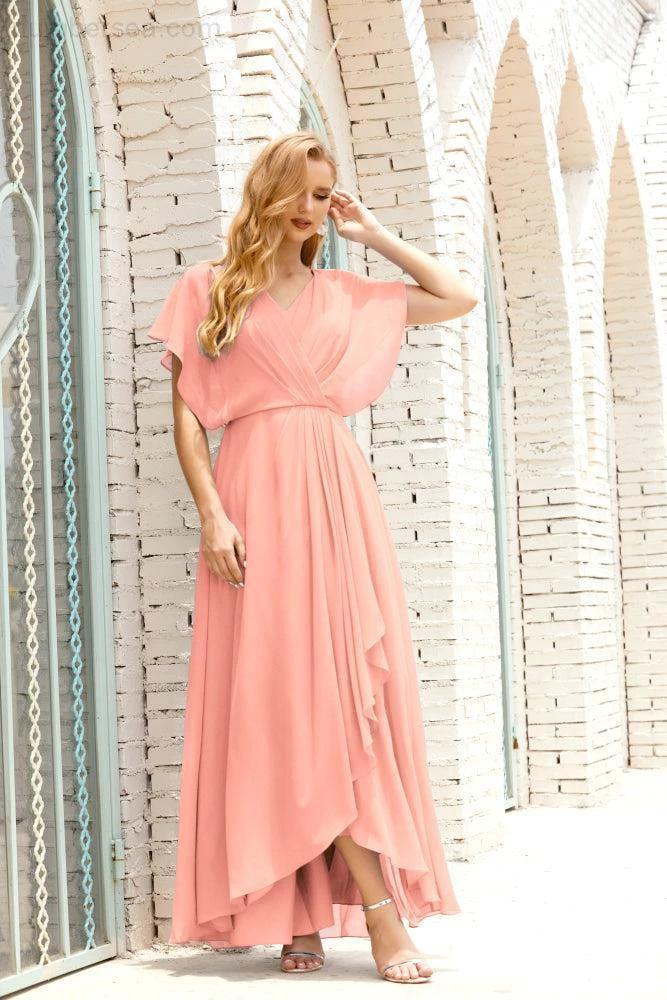 Numbersea Mother of The Bride Dresses Plus Size V-Neck Floor Length Formal Prom Dress for Wedding Guest 28020 by numbersea