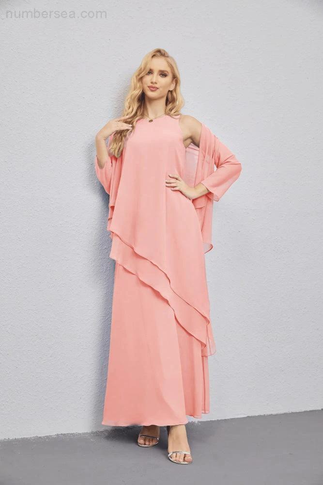 Mother of Bride Dresses with Open Front Lightweight Cardigan Formal Prom Gown 28081 by numbersea