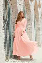 Numbersea Bridesmaid Dress Chiffon Formal Party Dress Evening Dress 28016 by numbersea