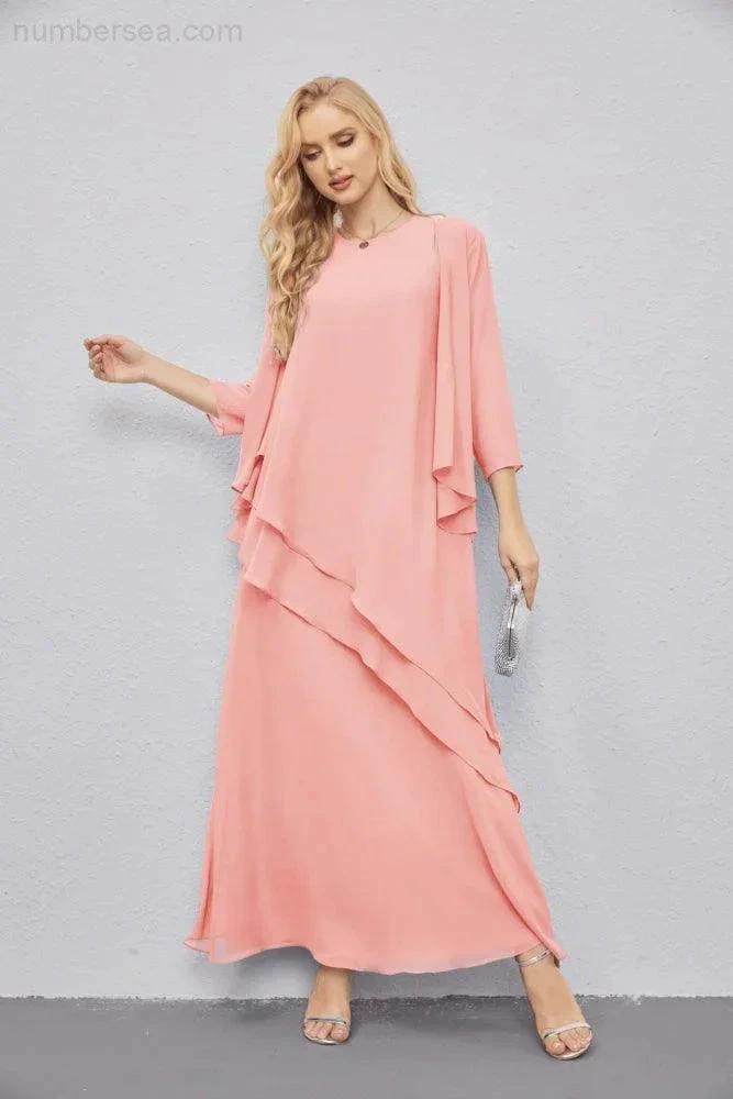 Mother of Bride Dresses with Open Front Lightweight Cardigan Formal Prom Gown 28081 by numbersea