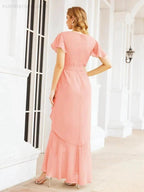 Numbersea Ruffled Bridesmaid Dresses Mermaid Formal Violin Evening Party Prom Gowns 28042 by numbersea