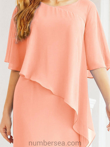 Sunnderly Formal Party Gown Dress Long Mother of The Bride Dresses with Ruffle Cape SY28026