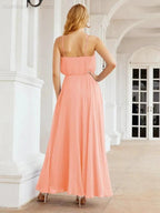 Numbersea Halter Long Bridesmaid Dresses Formal A line Juniors Dress 28029 by numbersea