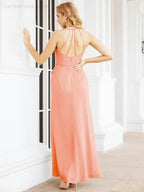Numbersea Spaghetti Strap Bridesmaid Dresses V-Neck Long A-Line Formal Prom Gowns 28063 by numbersea
