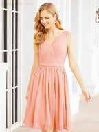Numbersea Homecoming Dresses Knee Length Skirt V Back 28062 by numbersea