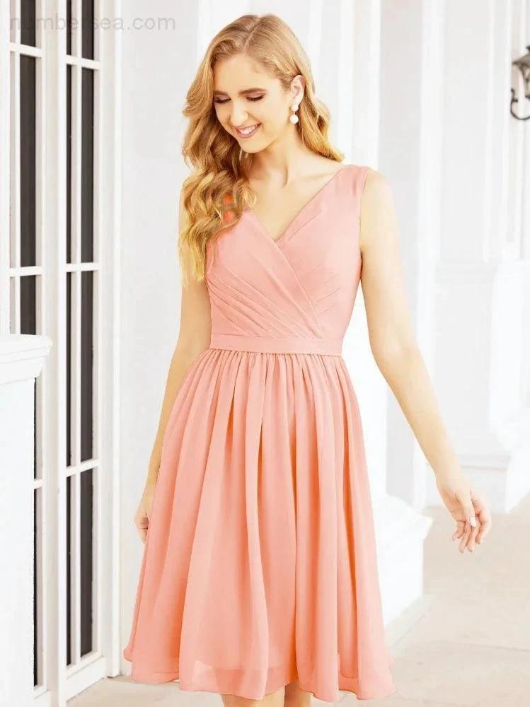 Numbersea Homecoming Dresses Knee Length Skirt V Back 28062 by numbersea