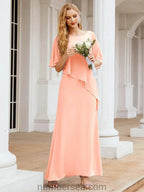 Sunnderly Formal Party Gown Dress Long Mother of The Bride Dresses with Ruffle Cape SY28026 by numbersea
