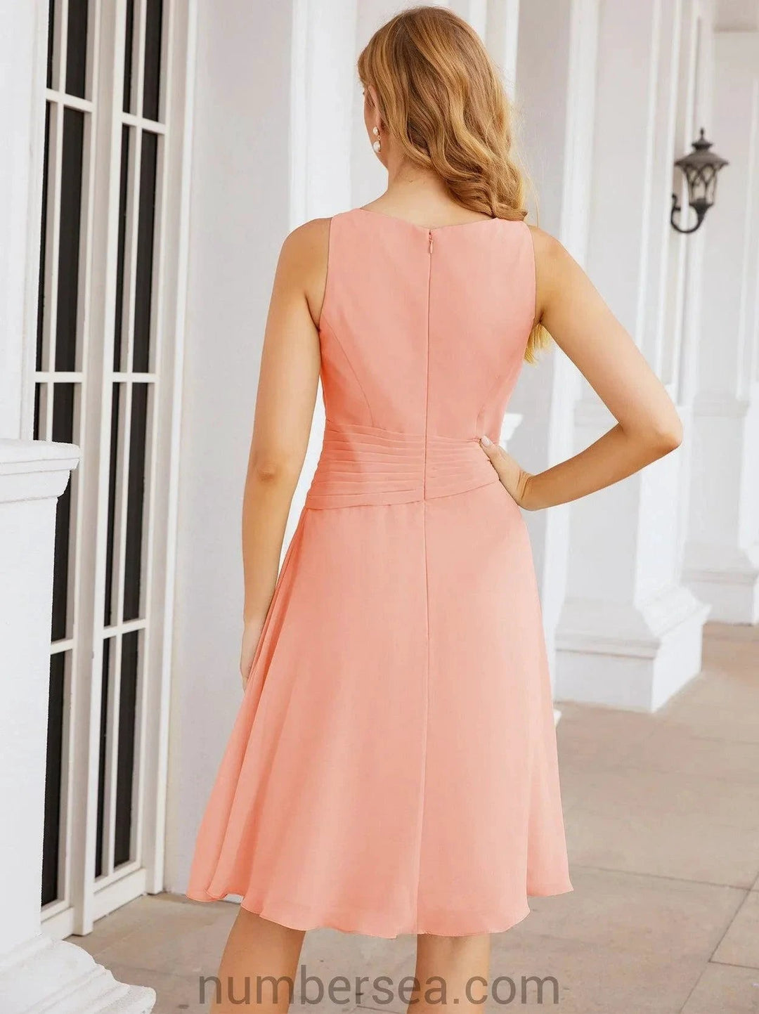 Sunnderly Mother of The Bride Dresses Prom Dress Casual Pleated Dress SY28065 by numbersea