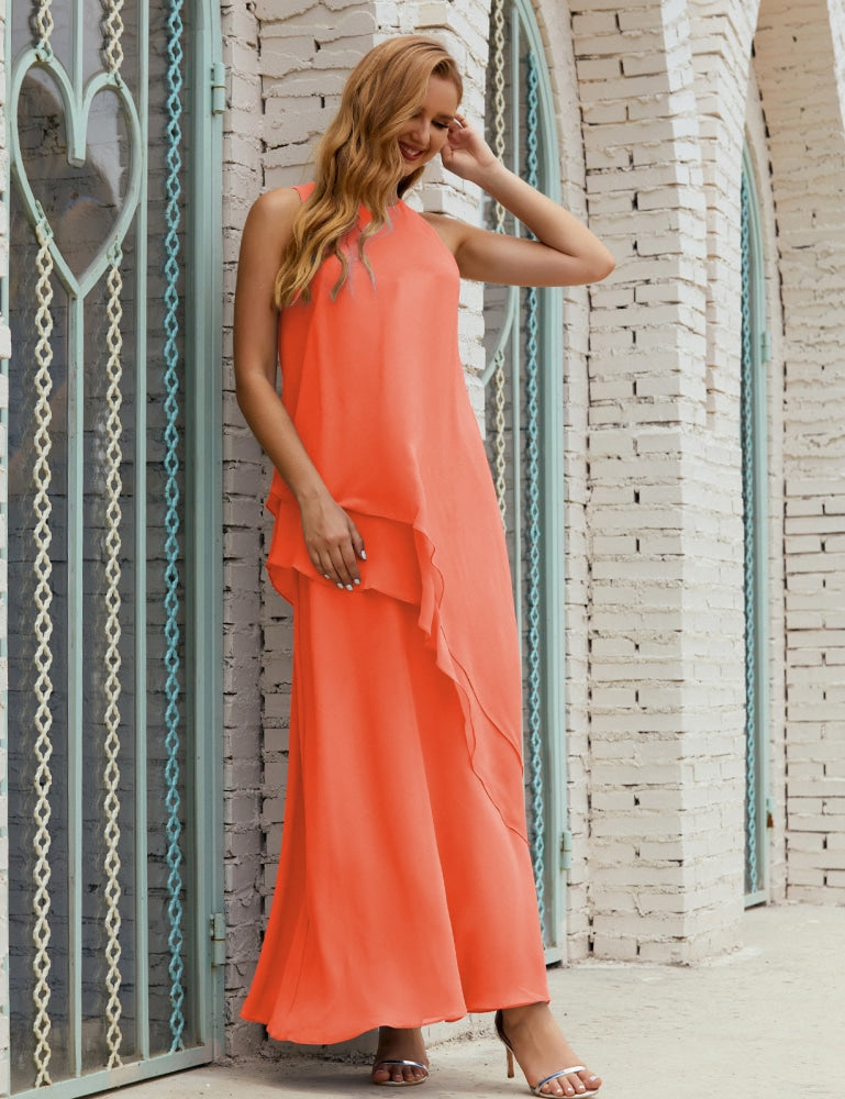 Chiffon Long Plus Size Mother of Bride Dresses Formal Bridesmaid Prom Gown SY28019