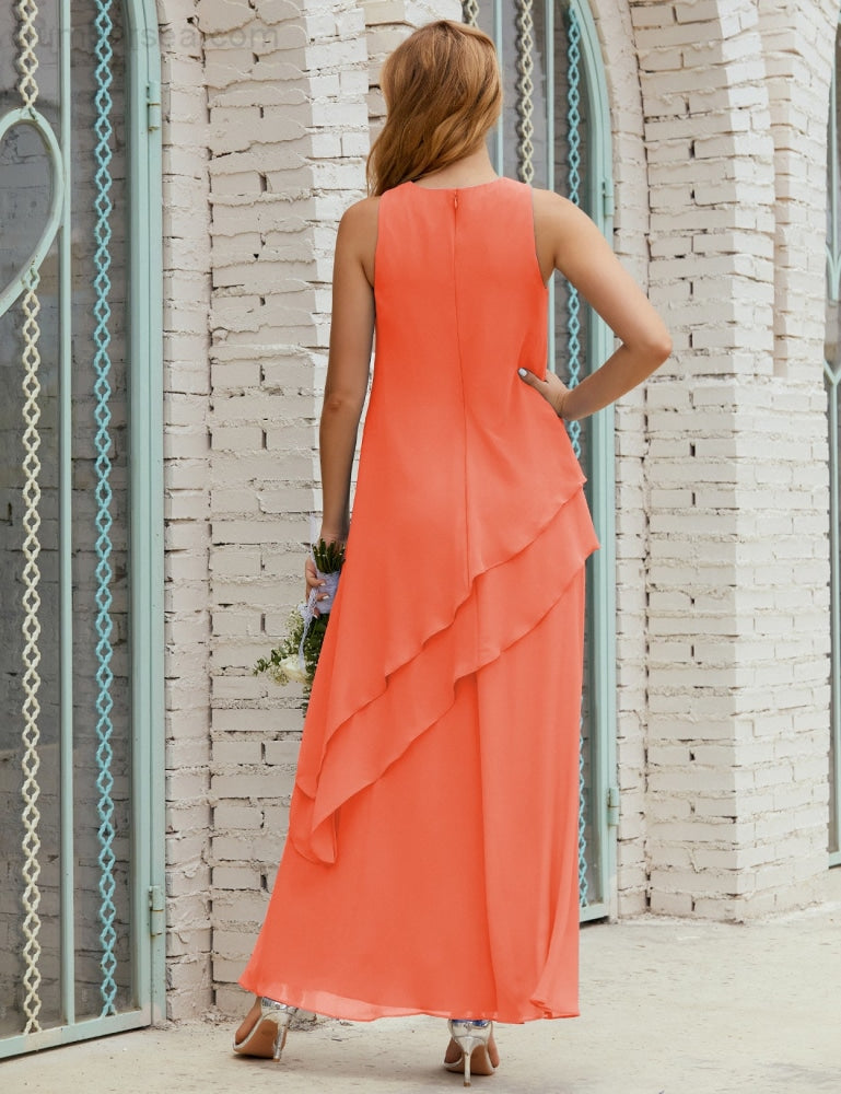 Chiffon Long Plus Size Mother of Bride Dresses Formal Bridesmaid Prom Gown SY28019