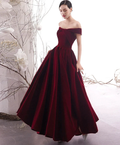 Simple Burgundy Long Prom Dress Burgundy Evening Dress Y1428 by simplepromdress