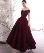 Simple Burgundy Long Prom Dress Burgundy Evening Dress Y1428 by simplepromdress