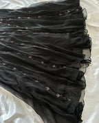 Black Chiffon Beaded Evening Dress Classy Backless Mermaid Prom Dress Y8297 by simplepromdress