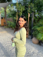 Cute Sage Green Short Homecoming Dress with Long Sleeves Sexy Party Dress Y1913 by simplepromdress