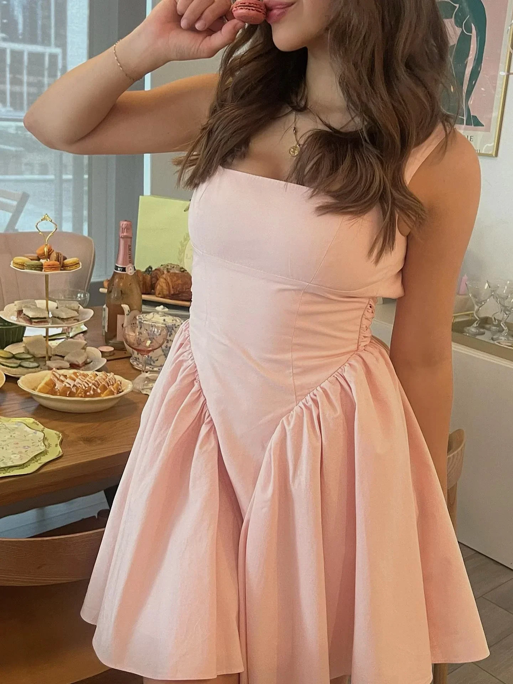 Simple Pink A-line Homecoming Dress 18th Birthday Outfit Y7278 by simplepromdress