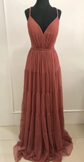 A-line V Neck Long Prom Dress,Charming Evening Dress Y1351 by simplepromdress