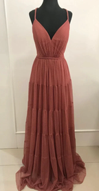 A-line V Neck Long Prom Dress,Charming Evening Dress Y1351 by simplepromdress