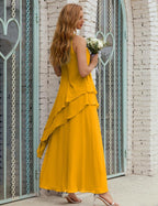 Chiffon Long Plus Size Mother of Bride Dresses Formal Bridesmaid Prom Gown SY28019