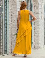 Chiffon Long Plus Size Mother of Bride Dresses Formal Bridesmaid Prom Gown SY28019