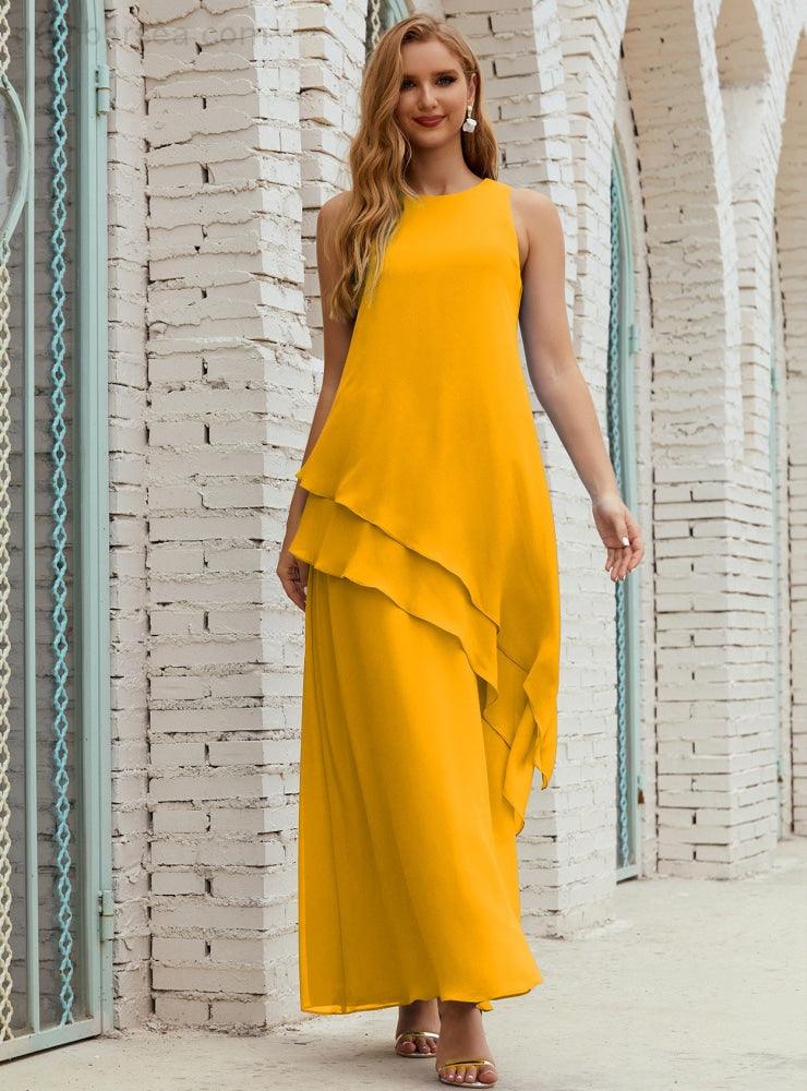 Chiffon Long Plus Size Mother of Bride Dresses Formal Bridesmaid Prom Gown SY28019