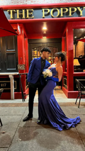 Classic Royal Blue Mermaid Evening Dress with Train Y4229 by simplepromdress