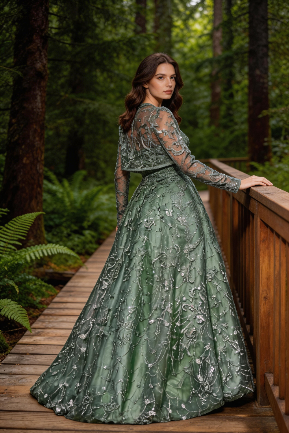 Gorgeous Green Tulle Sequins Beaded A Line Formal Evening Dress Prom Dress Y8358 by simplepromdress