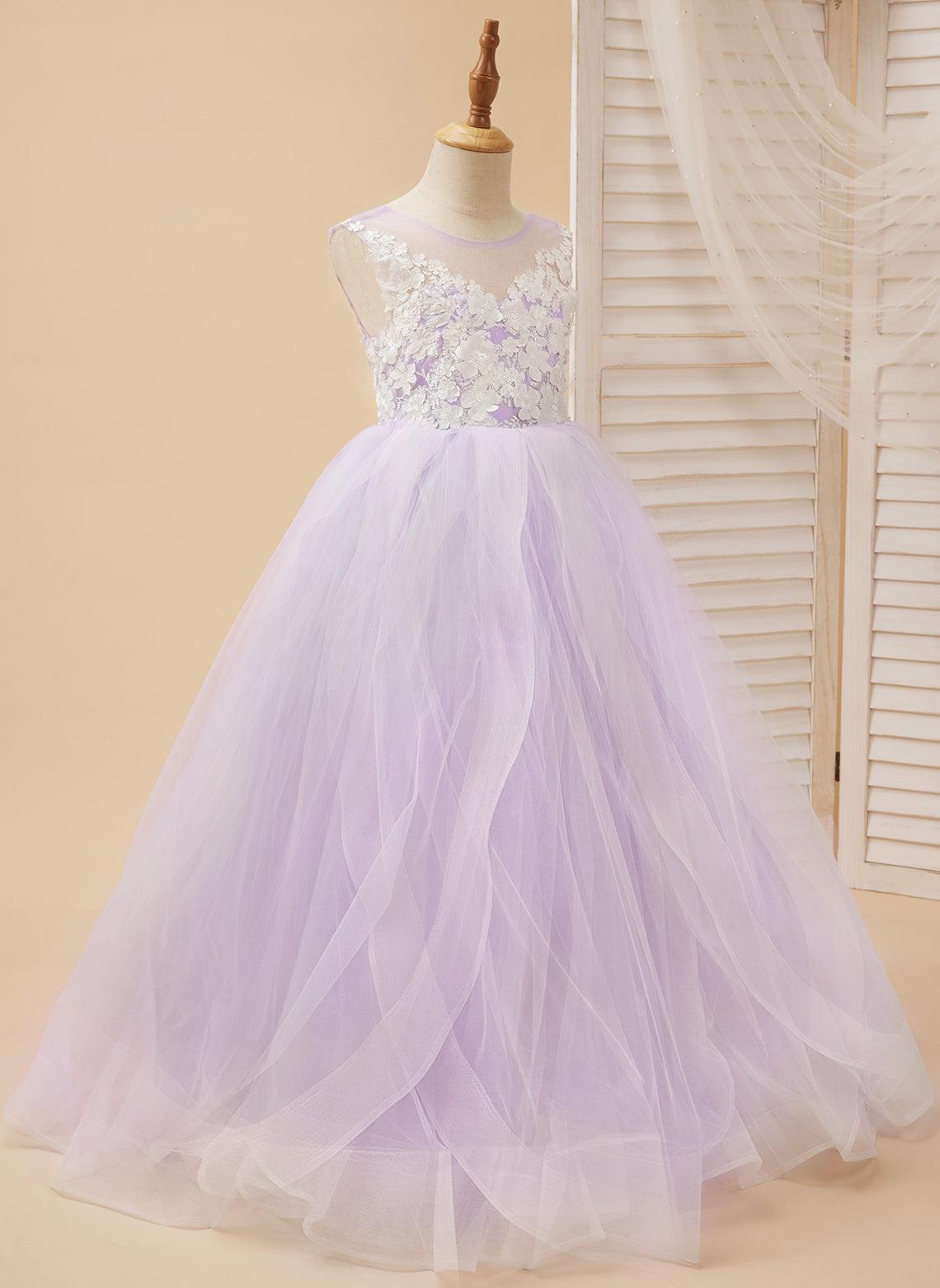 Enchanted Princess Tulle and Lace  Flower Girl Dress - photo 5