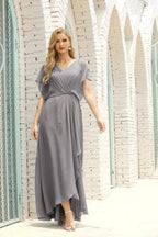Numbersea Mother of The Bride Dresses Plus Size V-Neck Floor Length Formal Prom Dress for Wedding Guest 28020 by numbersea