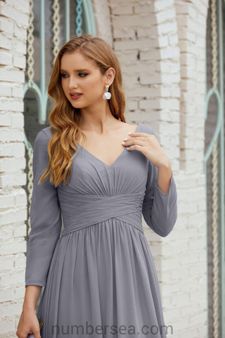 Numbersea Bridesmaid Dress Chiffon Formal Party Dress Evening Dress 28016