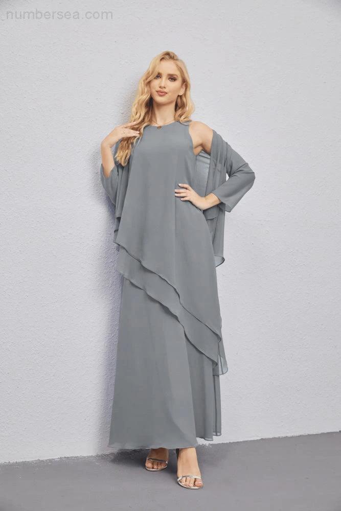 Mother of Bride Dresses with Open Front Lightweight Cardigan Formal Prom Gown 28081 by numbersea