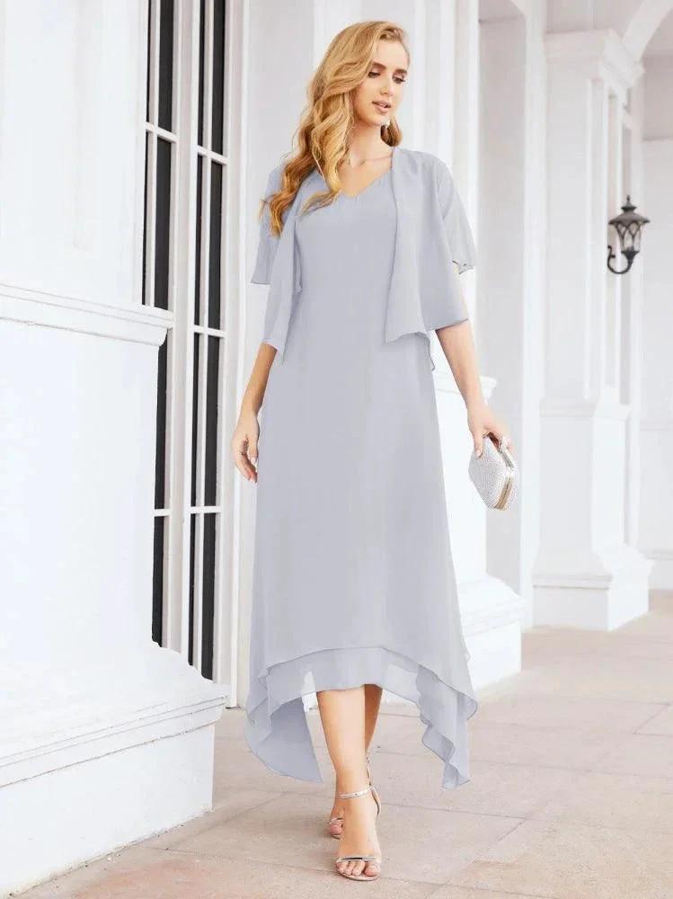 Sunnderly Two-Piece A-line Mother of The Bride Dress Formal Party Gown Dress SY28073 by numbersea