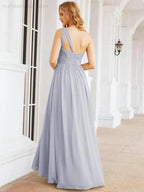 Numbersea One Shoulder Bridesmaid Dresses Long Maxi Formal Evening Party Prom Gowns 28061 by numbersea