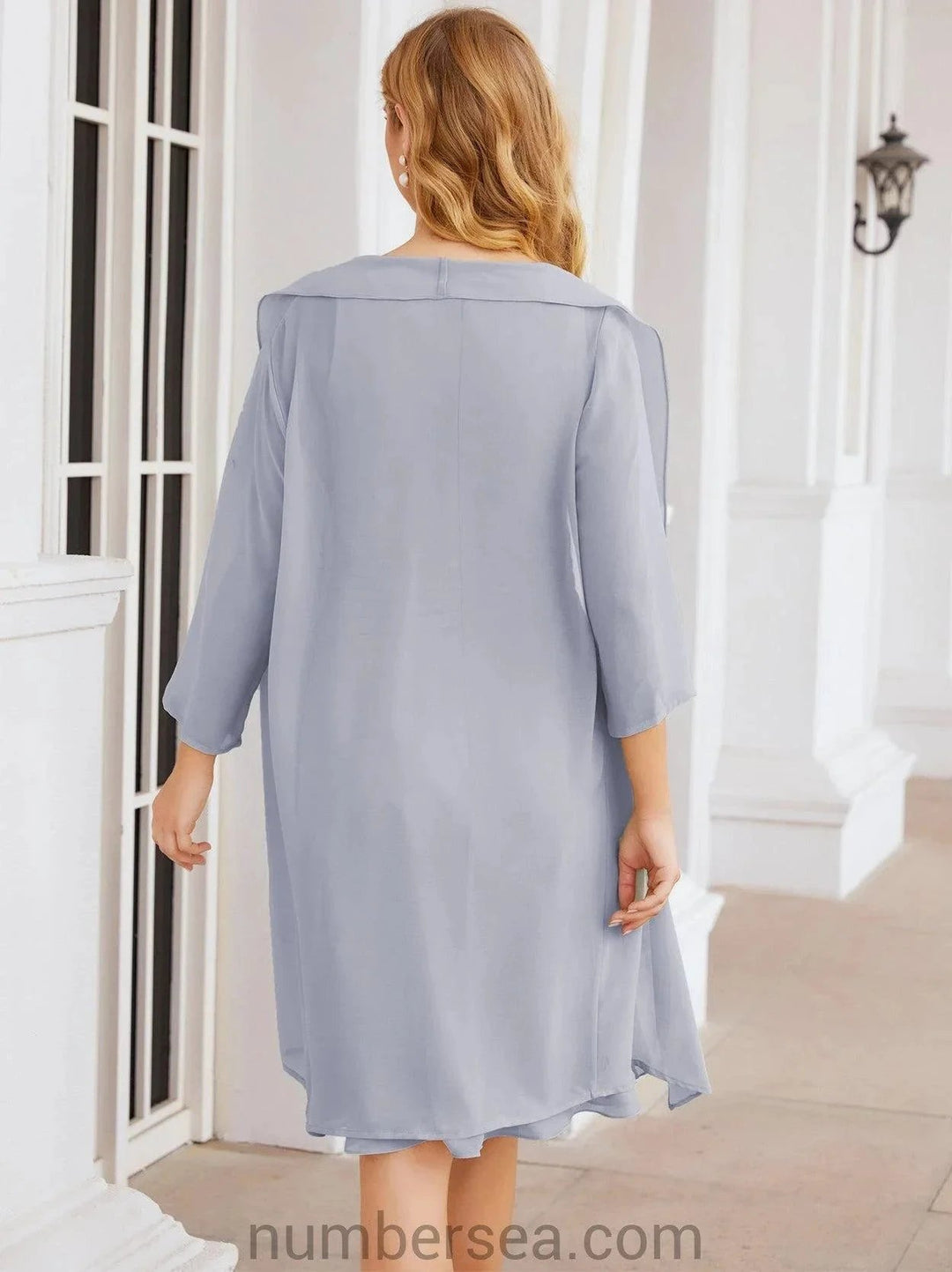 Sunnderly Mother of The Bride Dresses Prom Dress Casual Pleated Dress SY28065 by numbersea