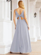 Numbersea Spaghetti Strap Bridesmaid Dresses V Neck Butterfly Back Fromal Evening Party Prom Gown 28036 by numbersea