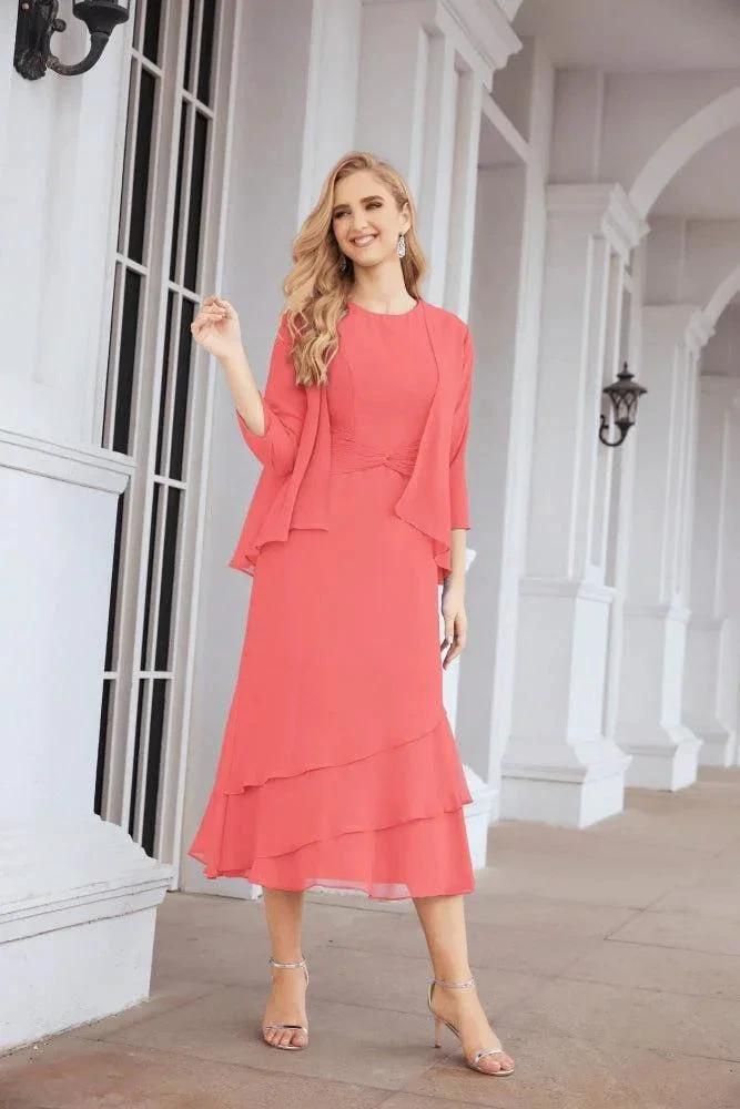 Sunnderly Two-Piece A-line Mother of The Bride Dress Formal Party Gown Dress SY28072 by numbersea