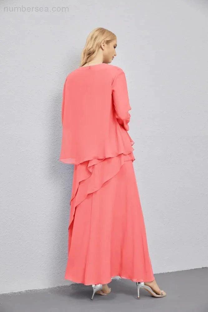 Mother of Bride Dresses with Open Front Lightweight Cardigan Formal Prom Gown 28081 by numbersea
