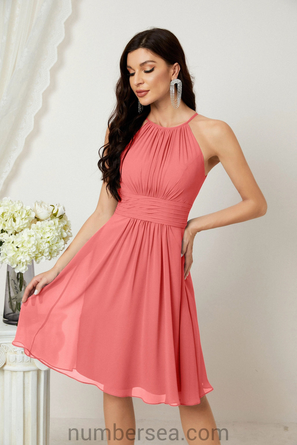 Halter Homecoming Dresses Formal Evening Party Cocktail Dress 28011 by numbersea