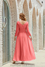Numbersea Bridesmaid Dress Chiffon Formal Party Dress Evening Dress 28016 by numbersea
