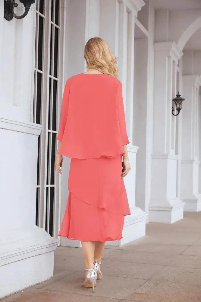 Sunnderly Two-Piece A-line Mother of The Bride Dress Formal Party Gown Dress SY28072 by numbersea