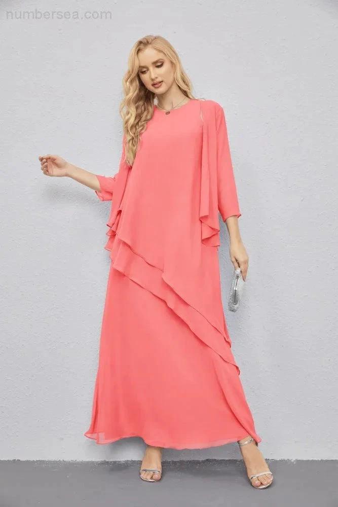 Mother of Bride Dresses with Open Front Lightweight Cardigan Formal Prom Gown 28081 by numbersea