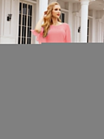 Sunnderly Formal Party Gown Dress Long Mother of The Bride Dresses with Ruffle Cape SY28026