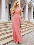 Numbersea Bridesmaid Dresses for Wedding Ruffles Long Formal Prom Gowns 28039 by numbersea
