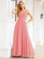 Numbersea Spaghetti Strap Bridesmaid Dresses V Neck Butterfly Back Fromal Evening Party Prom Gown 28036 by numbersea