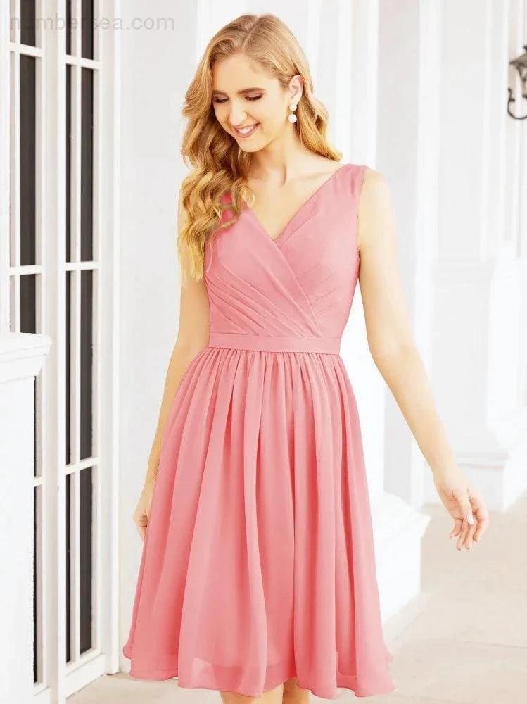Numbersea Homecoming Dresses Knee Length Skirt V Back 28062 by numbersea